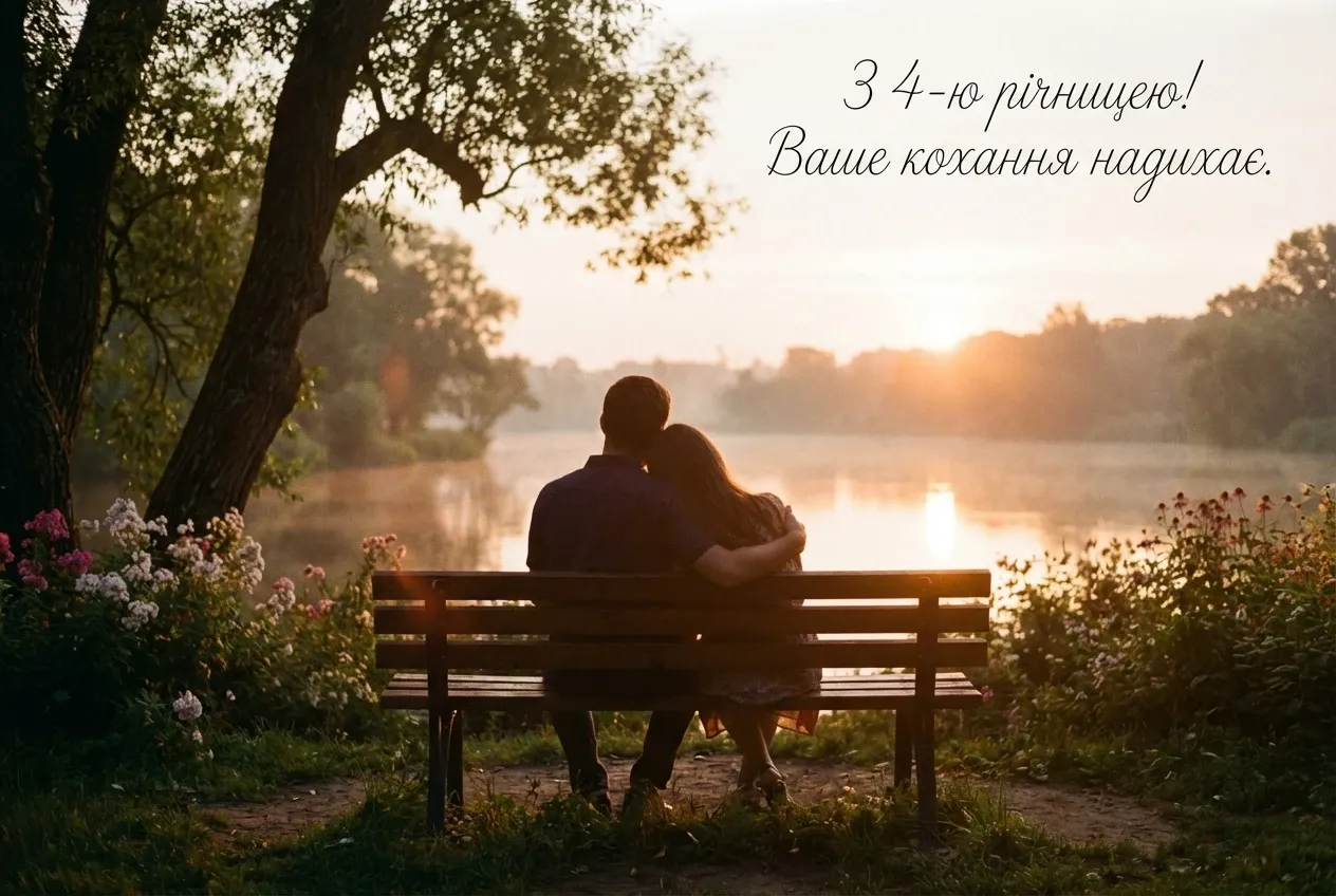 короткі привітання 4 роки весілля картинки