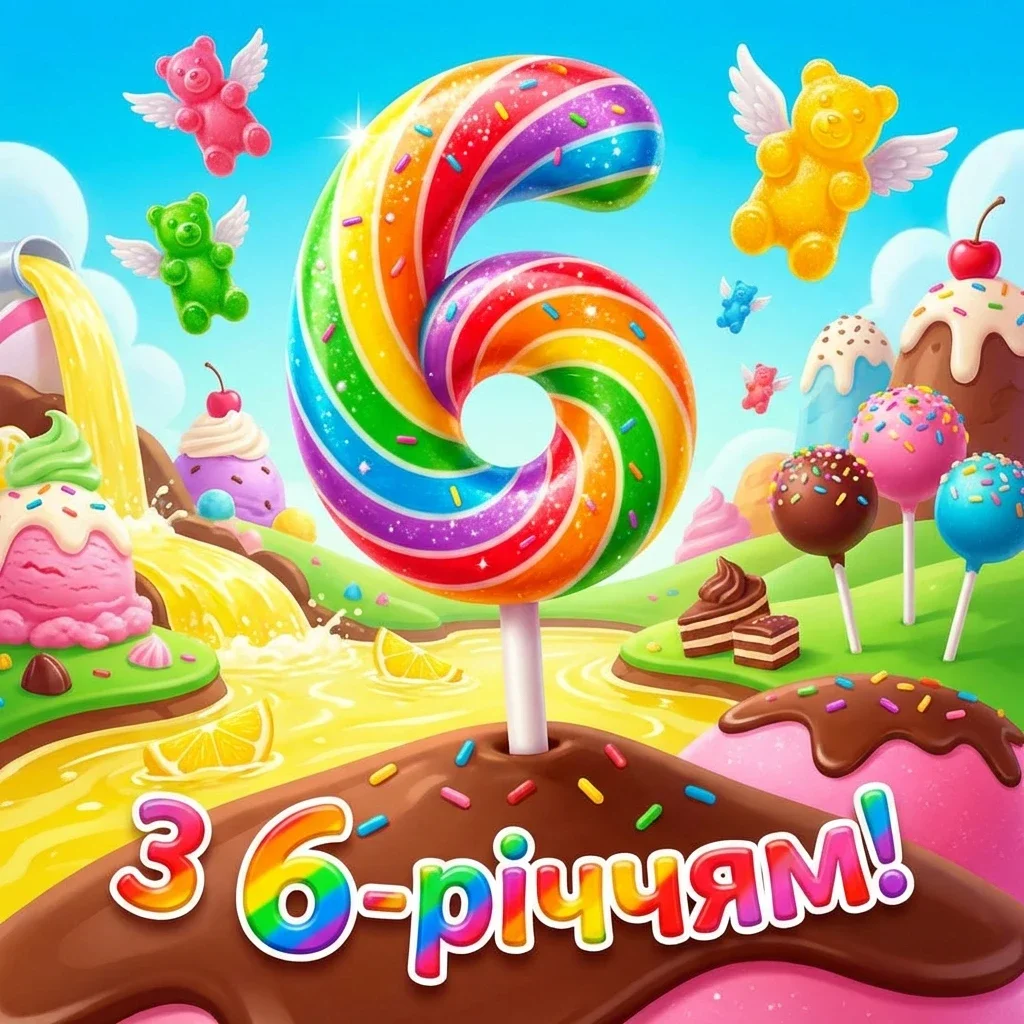 привітання з днем народження 6 років