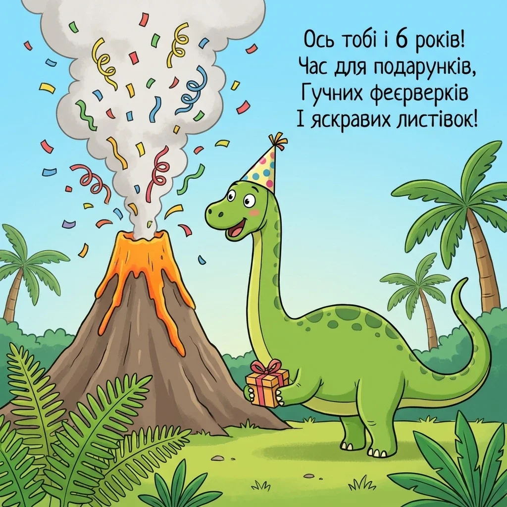 привітання з днем народження 6 років