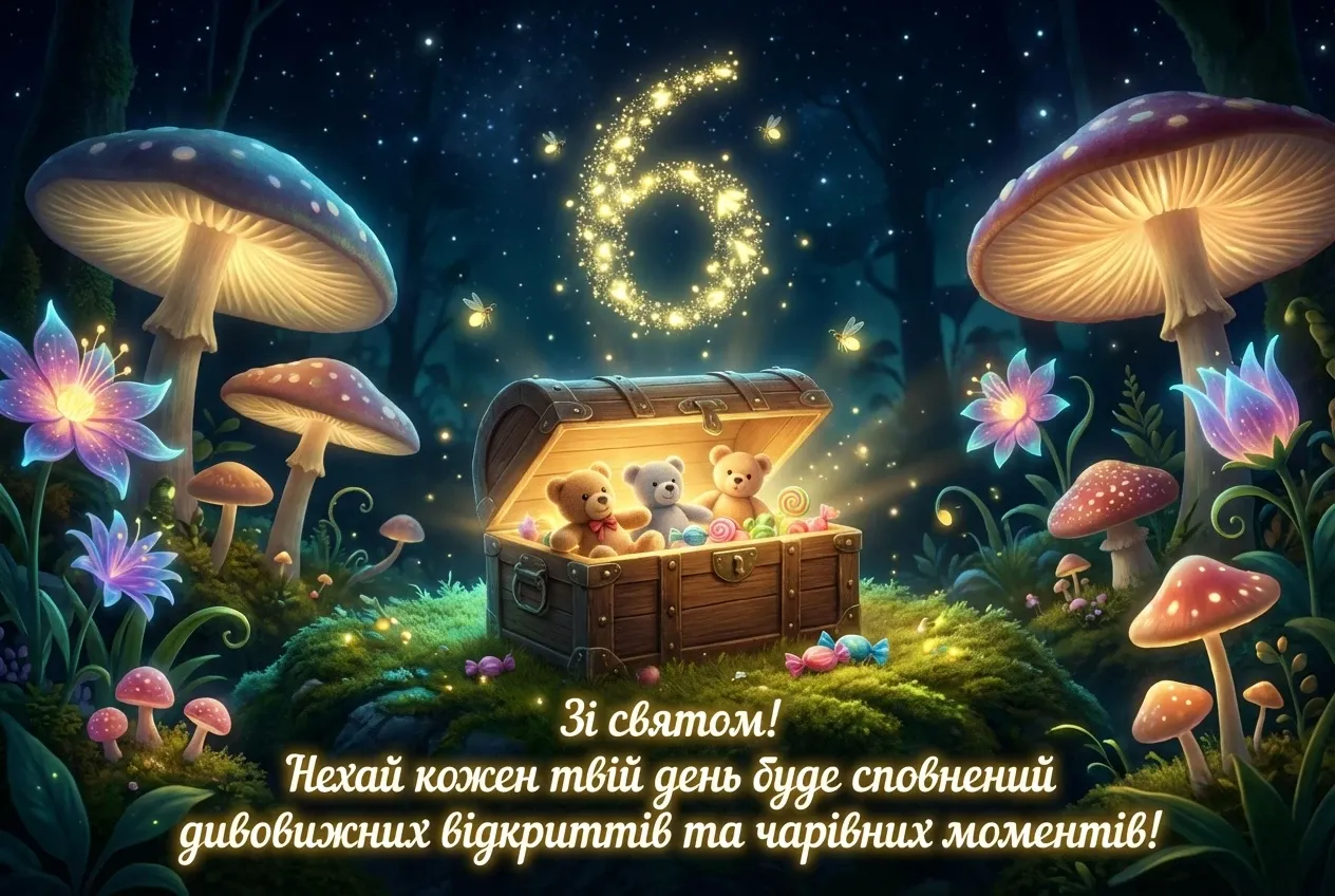 привітання з днем народження 6 років