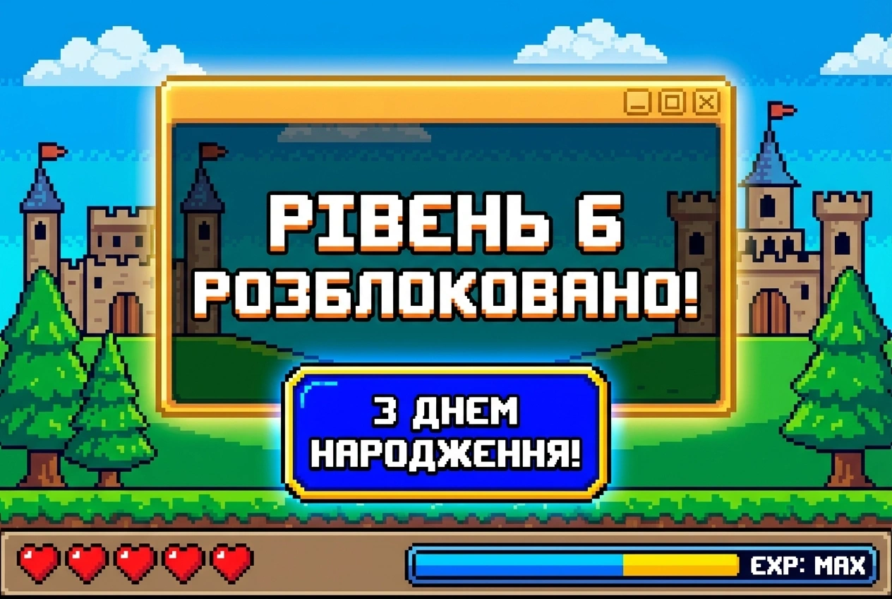 привітання з днем народження 6 років