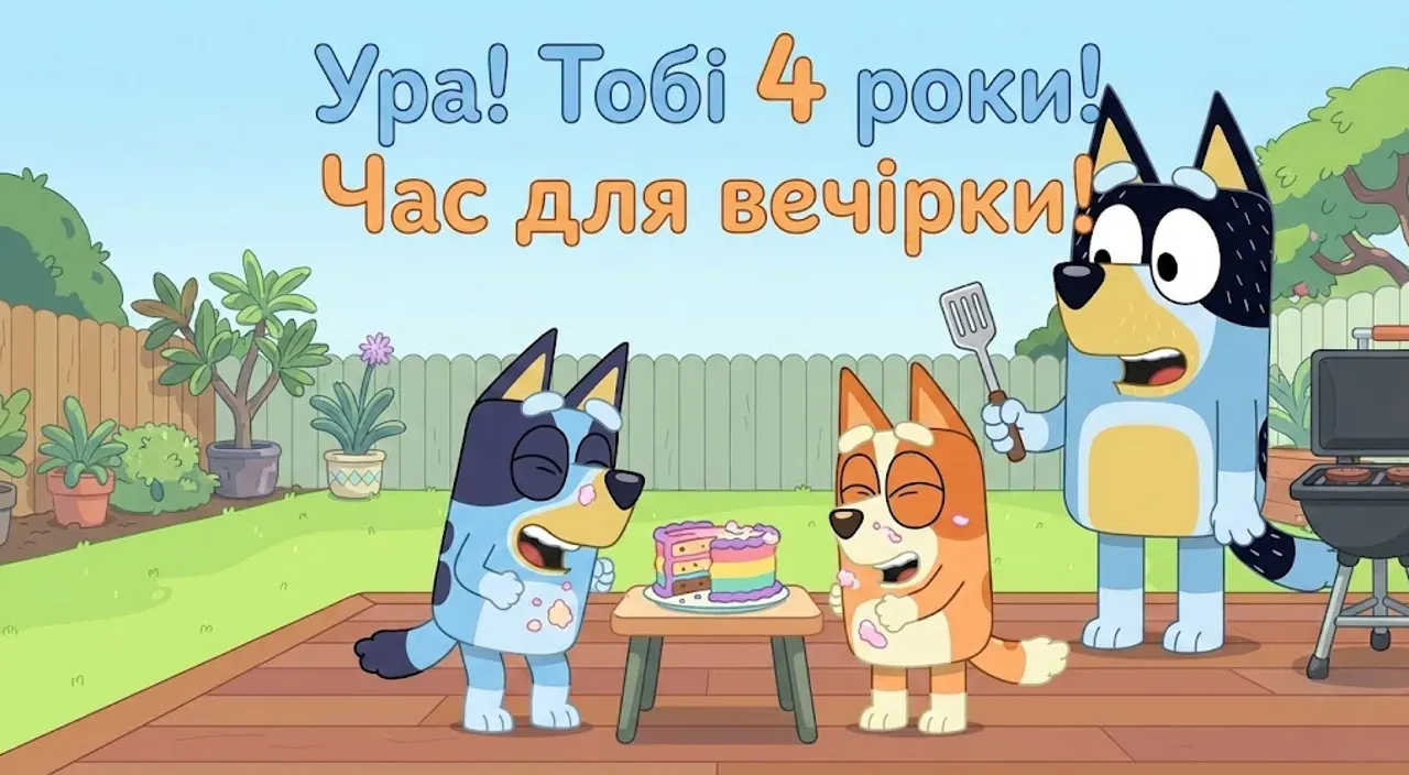 Привітання з днем народження на 4 роки