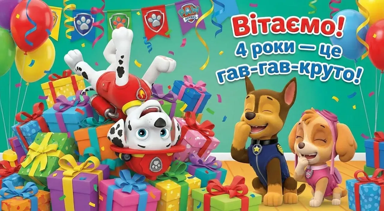 Привітання з днем народження на 4 роки