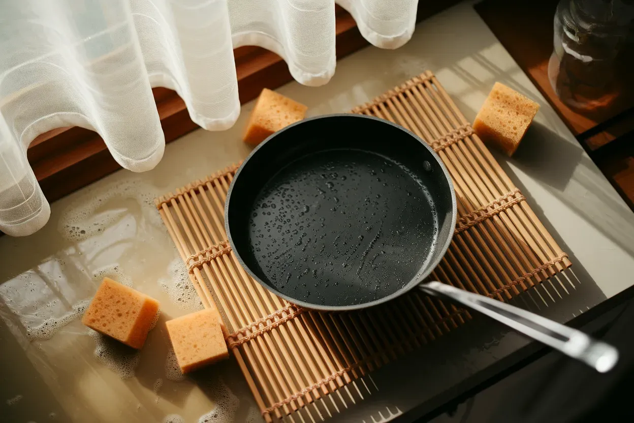 Як надійно очистити сковороду з антипригарним покриттям від застарілих плям