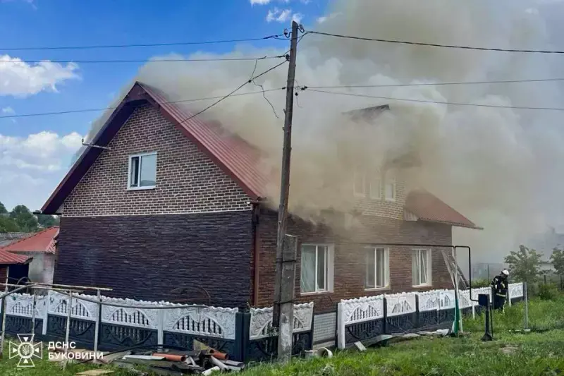 Масштабна пожежа на Буковині: вогонь знищив житловий будинок