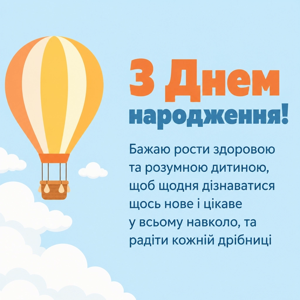 привітання з днем народження дитині