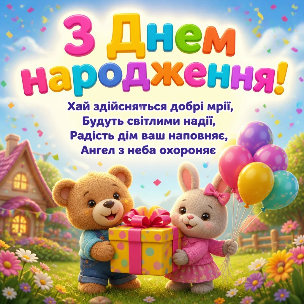 привітання з днем народження дитині