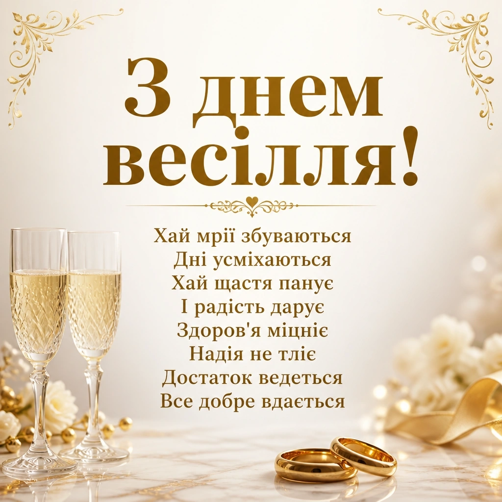 оригінальні привітання з днем весілля