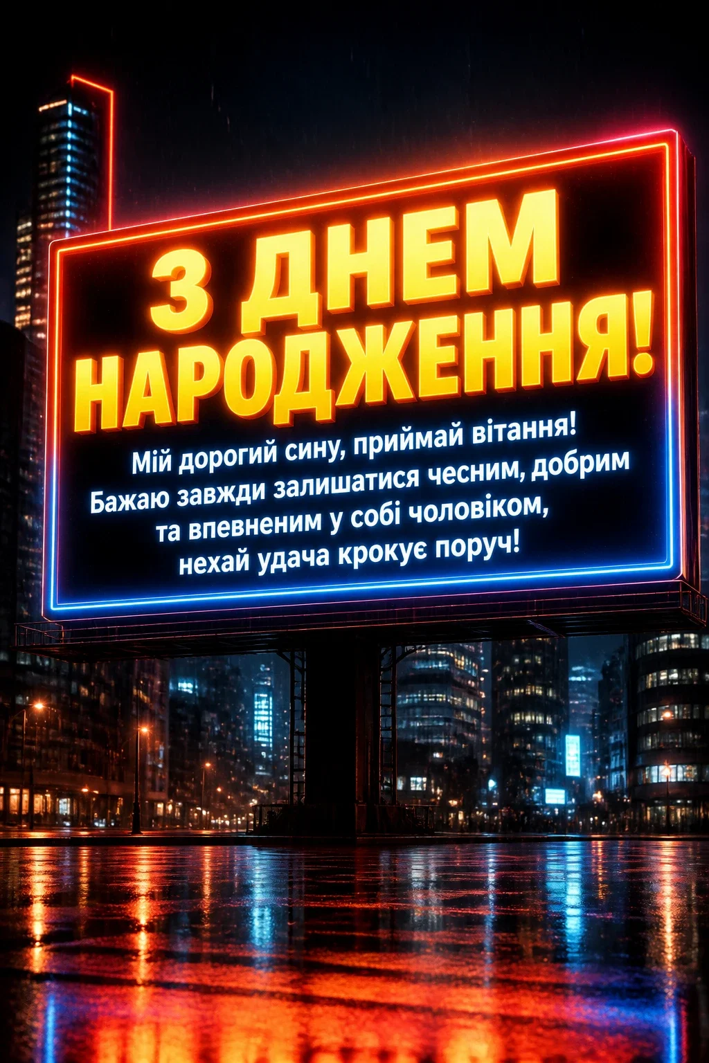 привітання з днем народження сину