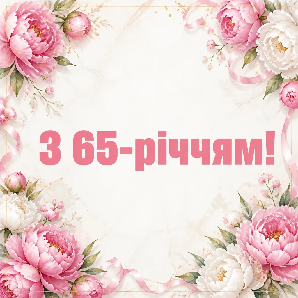 привітання з 65-річчям жінці своїми словами