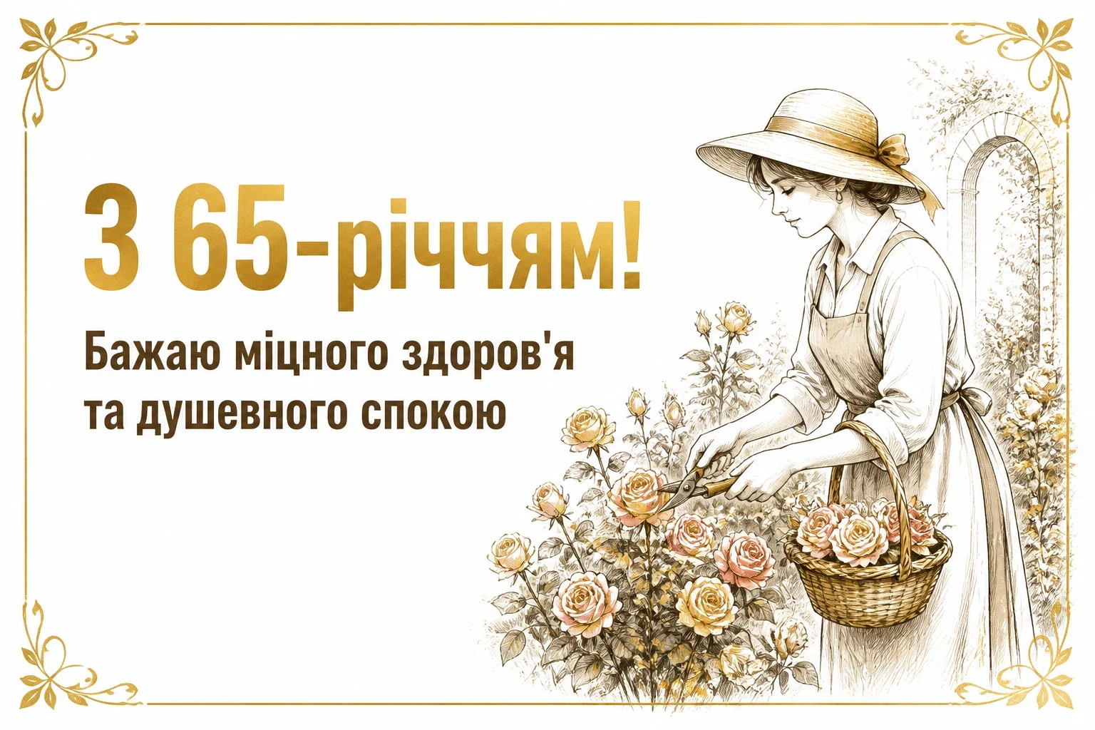 привітання з 65-річчям жінці своїми словами