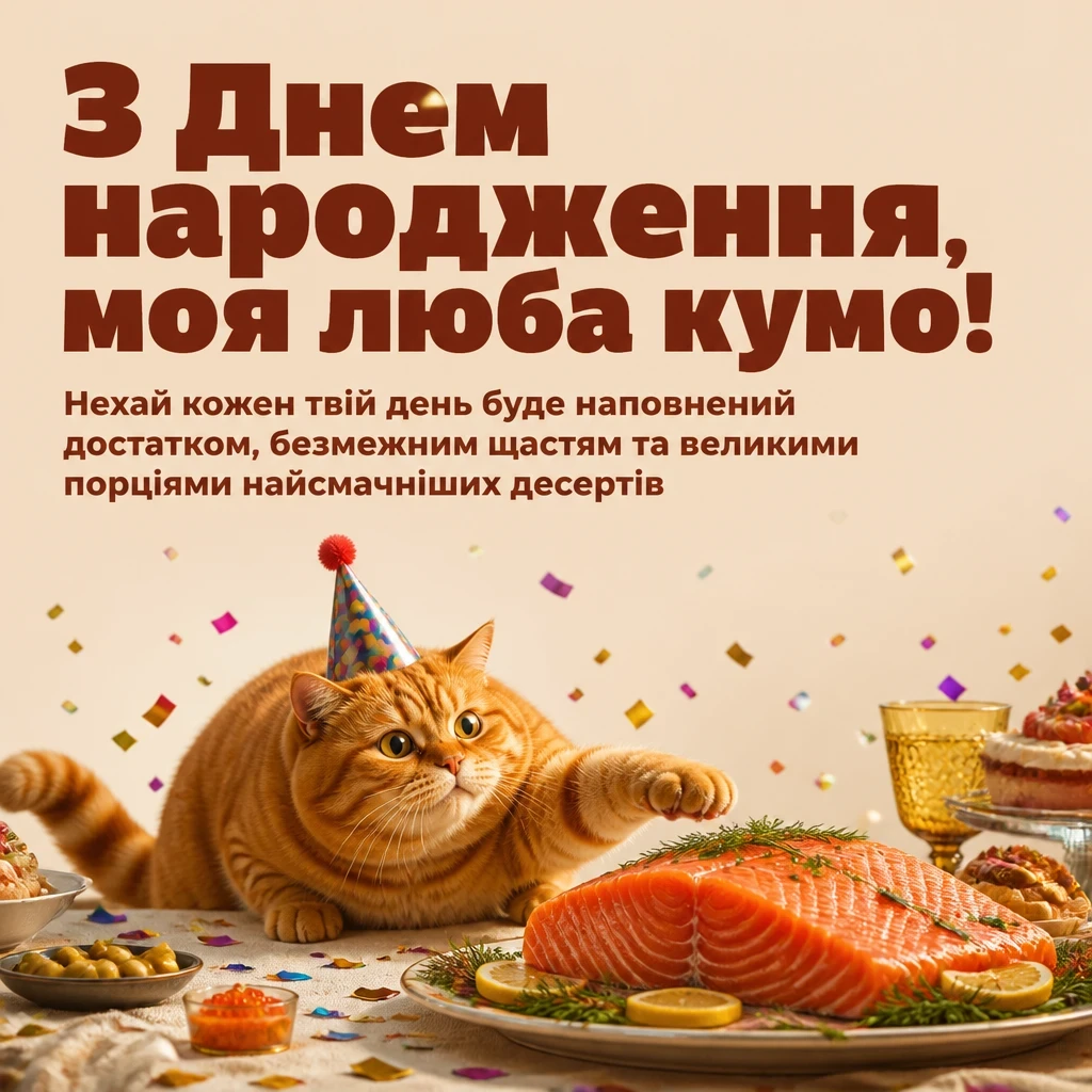 привітання кумі