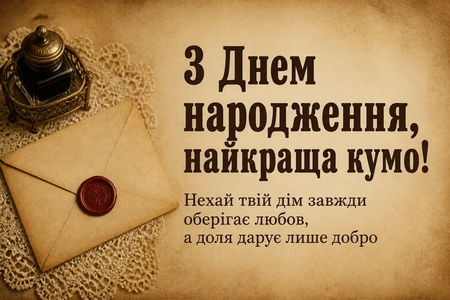 привітання кумі