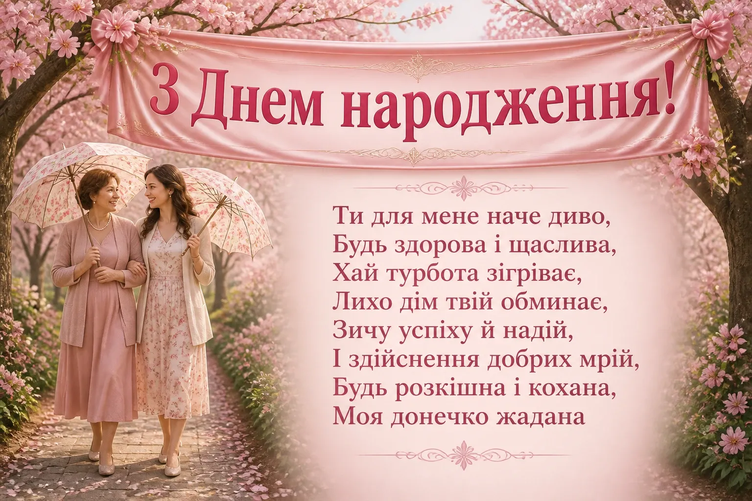 доньці привітання з днем народження для дорослої дочки від мами