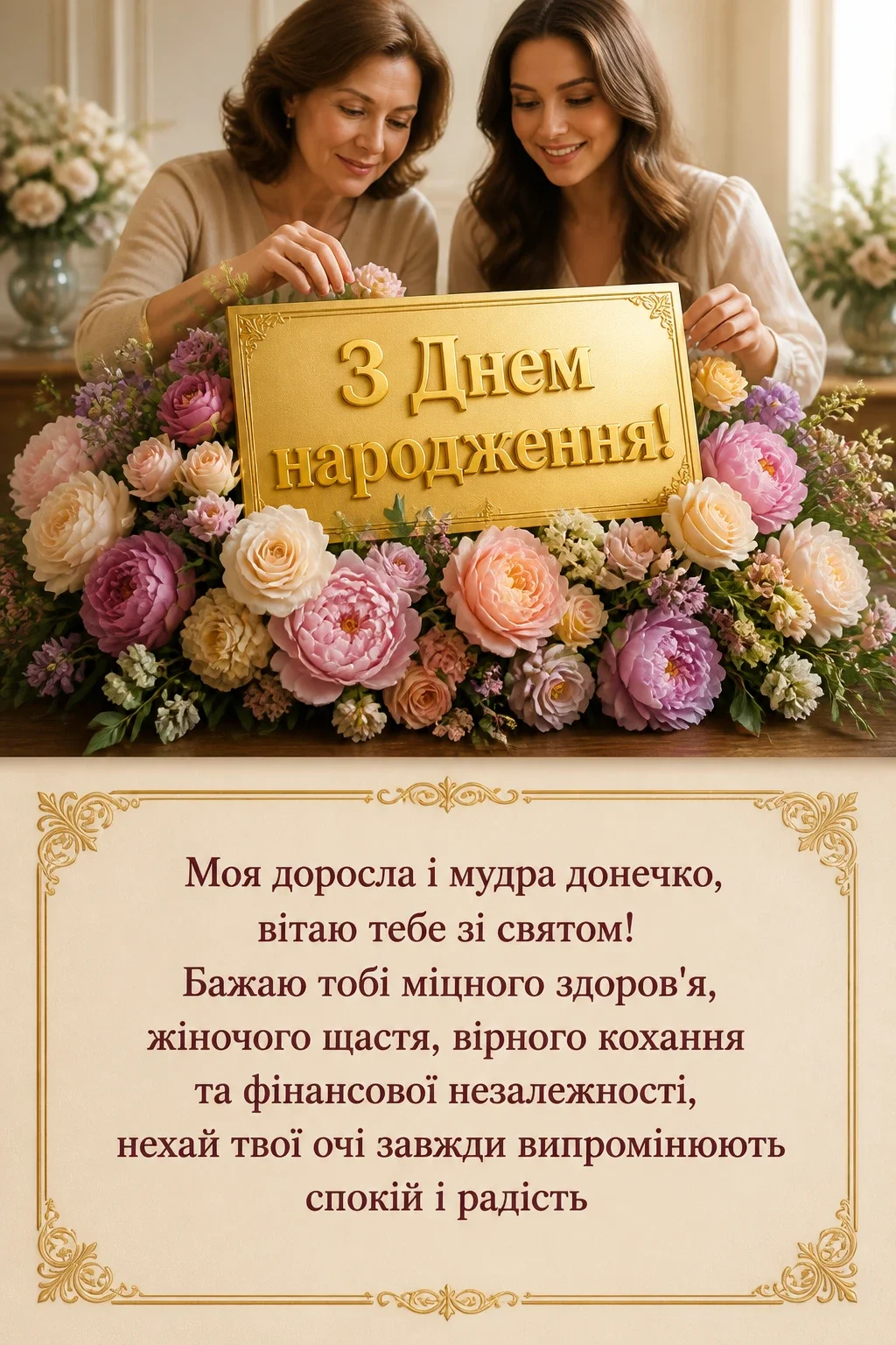 доньці привітання з днем народження для дорослої дочки від мами