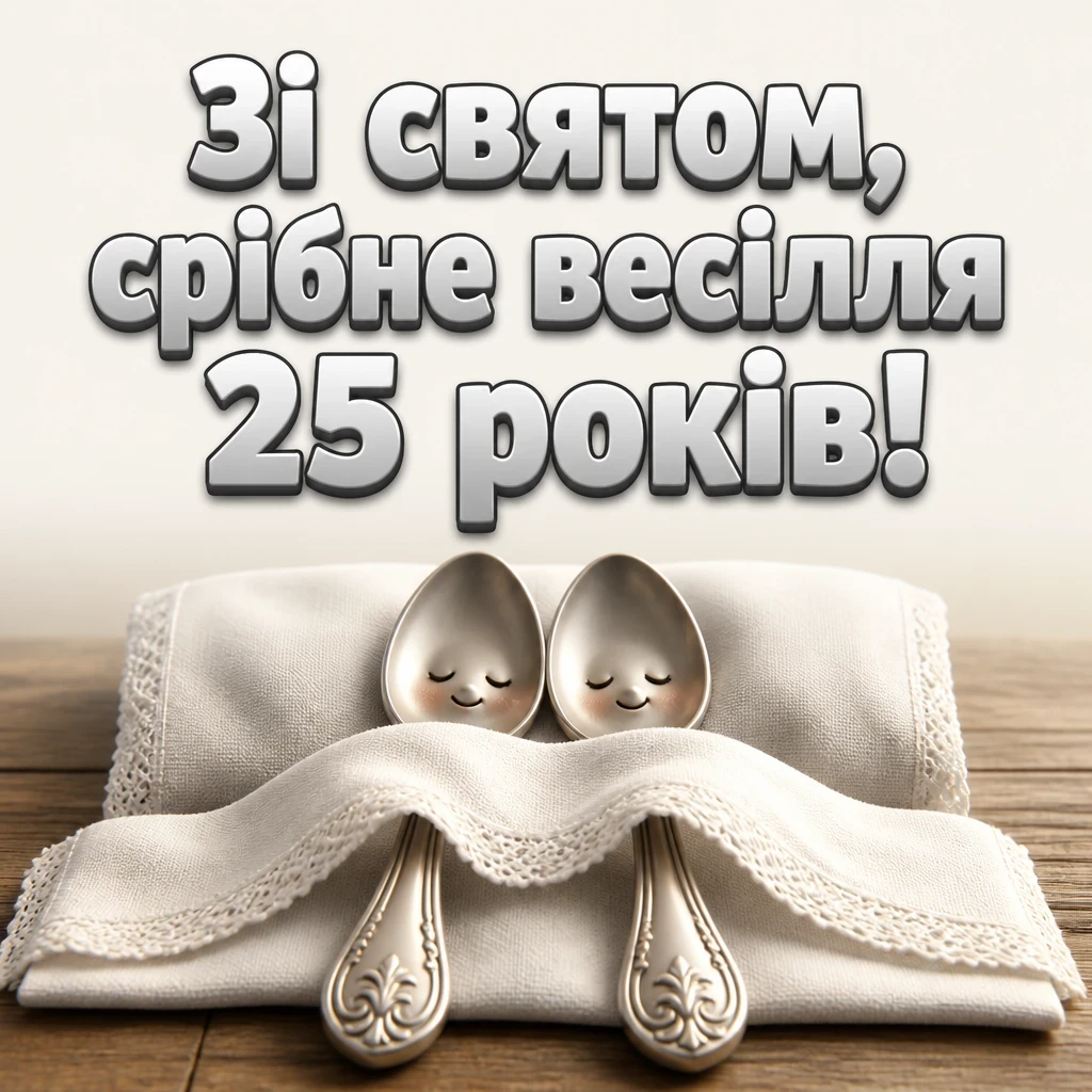 25 років прикольне привітання з срібним весіллям