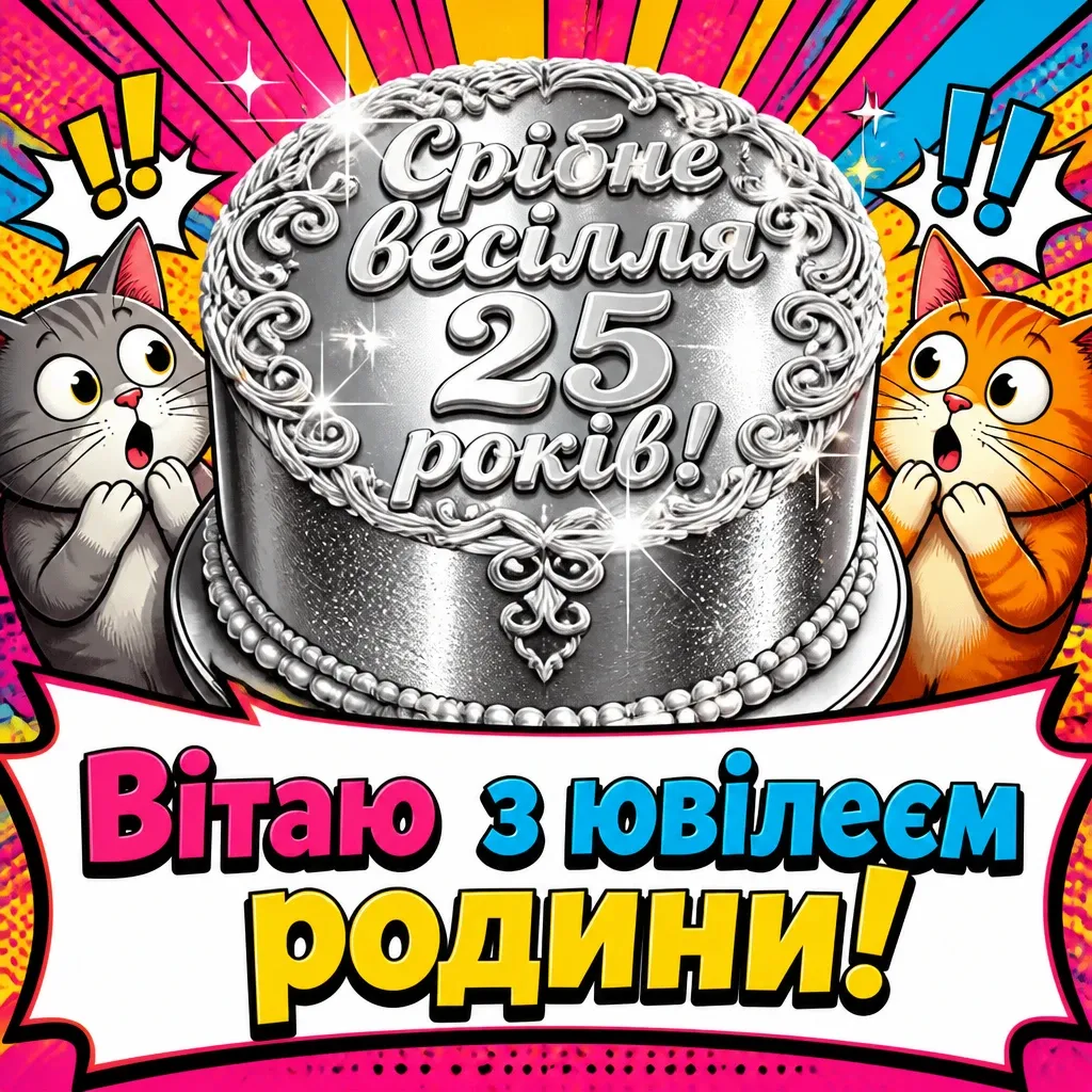 25 років прикольне привітання з срібним весіллям
