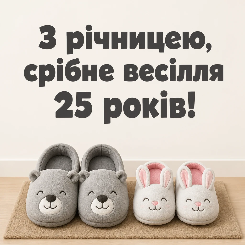 25 років прикольне привітання з срібним весіллям