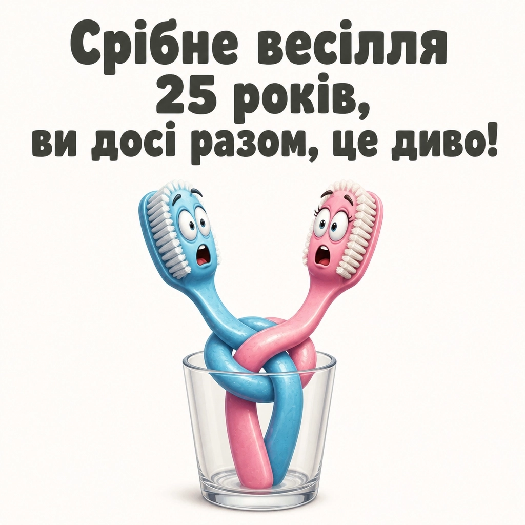 25 років прикольне привітання з срібним весіллям