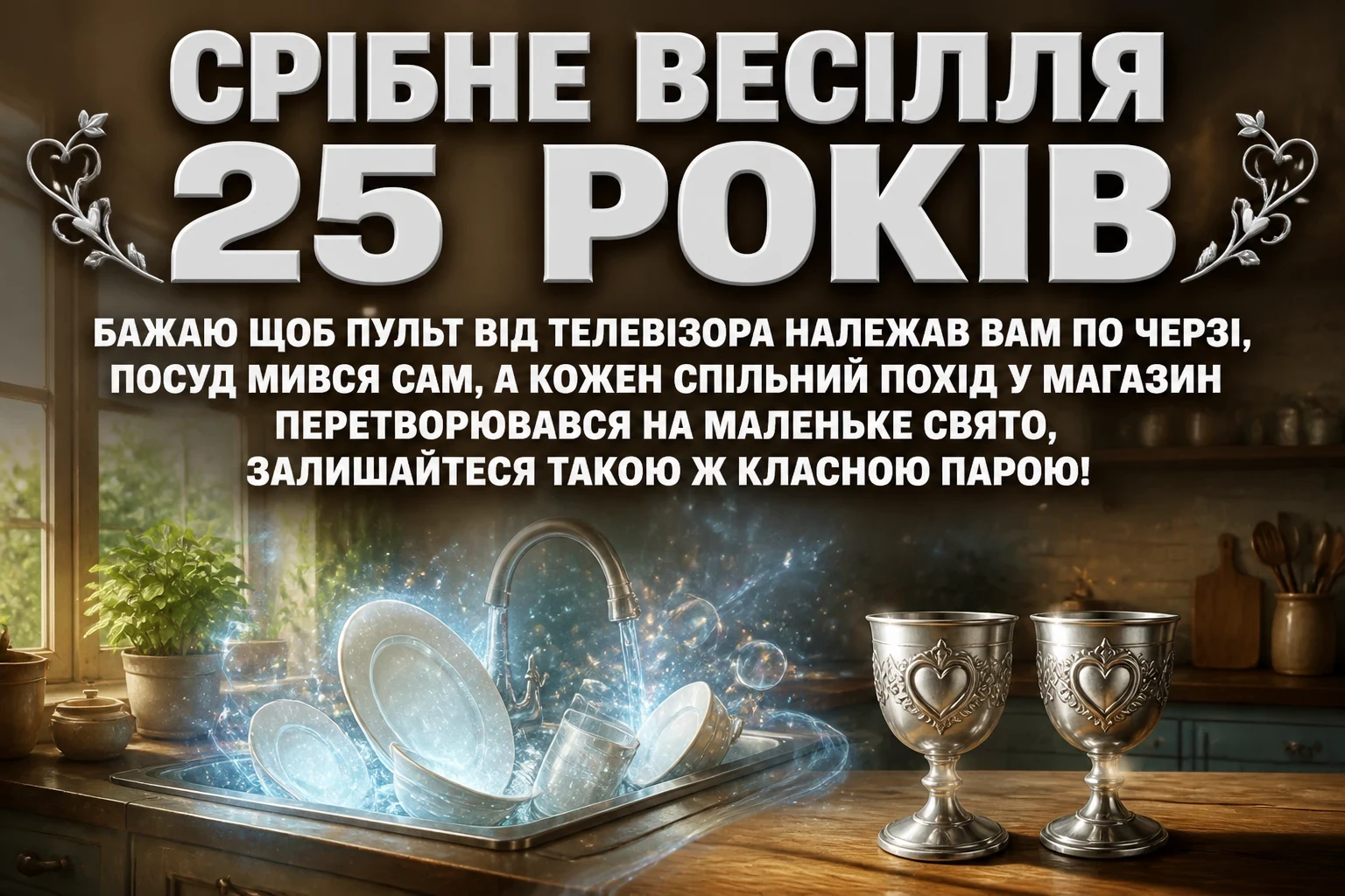 25 років прикольне привітання з срібним весіллям