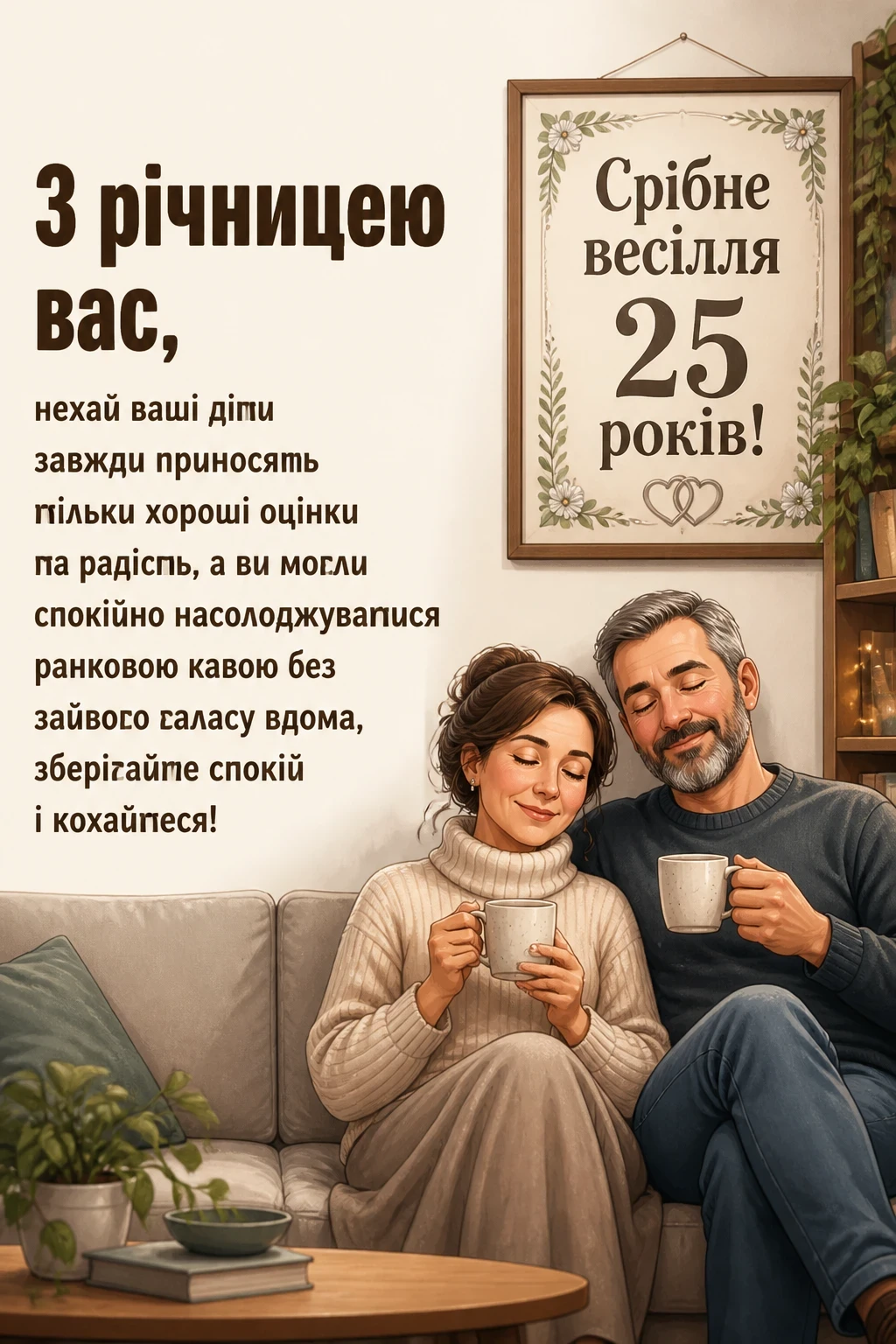 25 років прикольне привітання з срібним весіллям