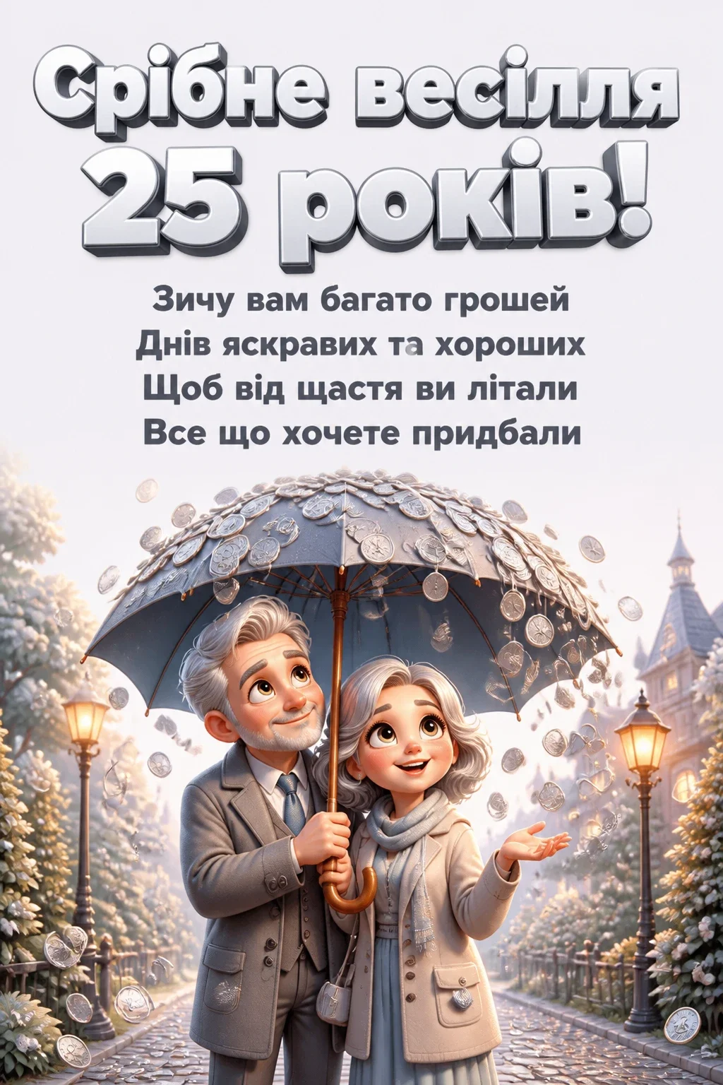 25 років прикольне привітання з срібним весіллям