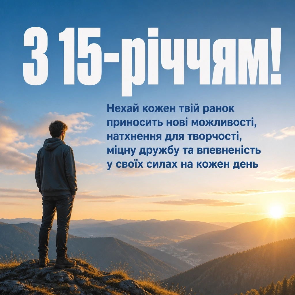 привітання з 15-річчям хлопчика привітання з 15-річчям хлопчика