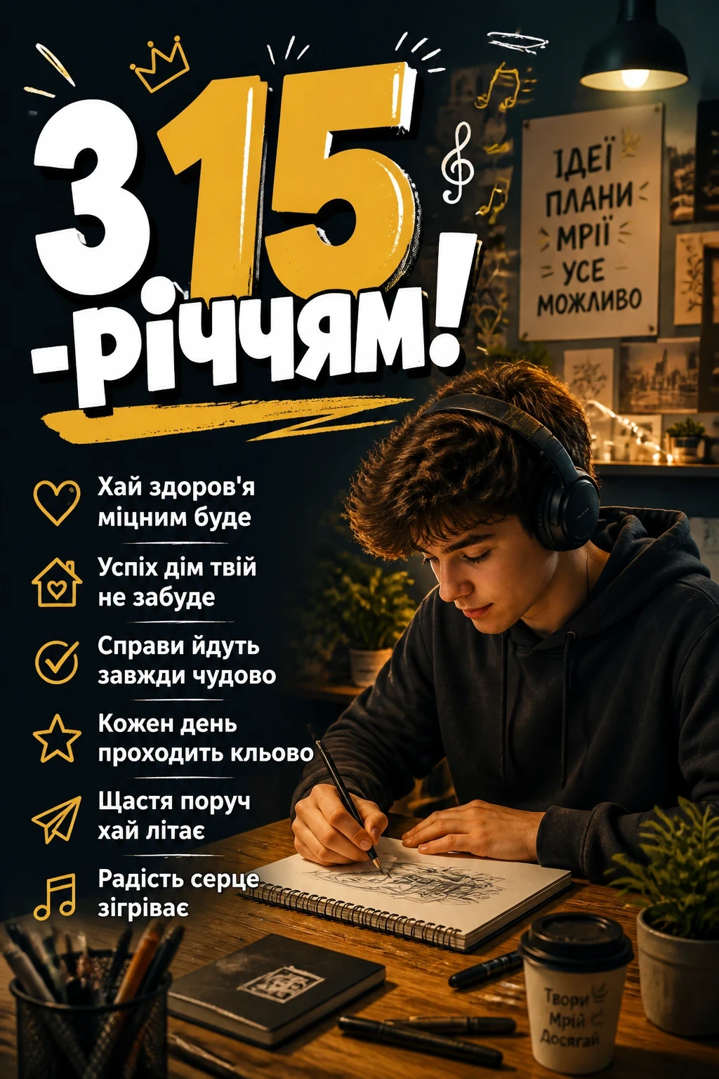 привітання з 15-річчям хлопчика привітання з 15-річчям хлопчика