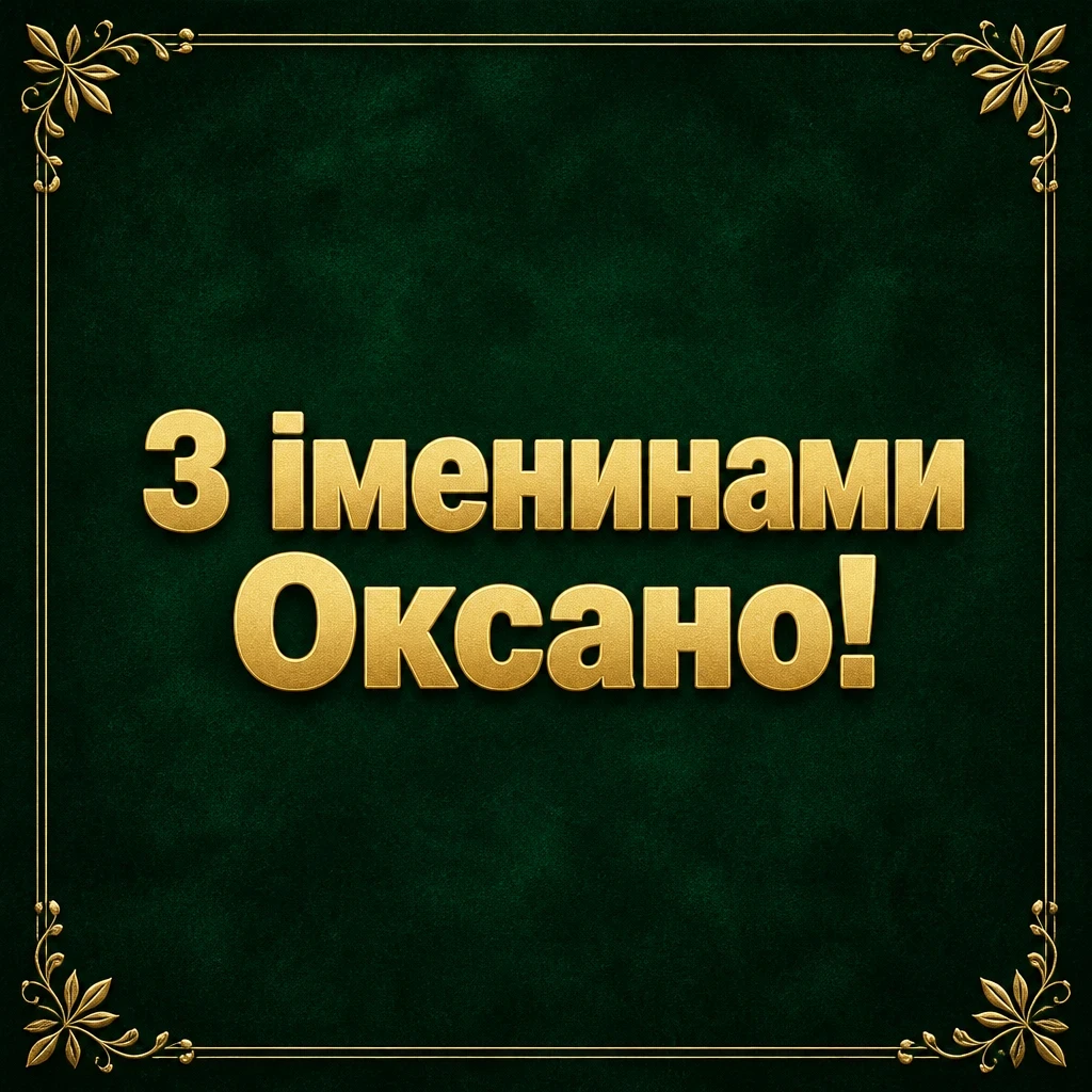 привітання з іменинами оксани