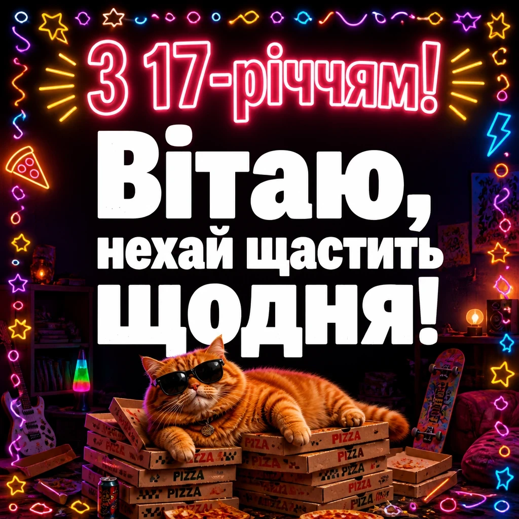 прикольні привітання з 17-річчям