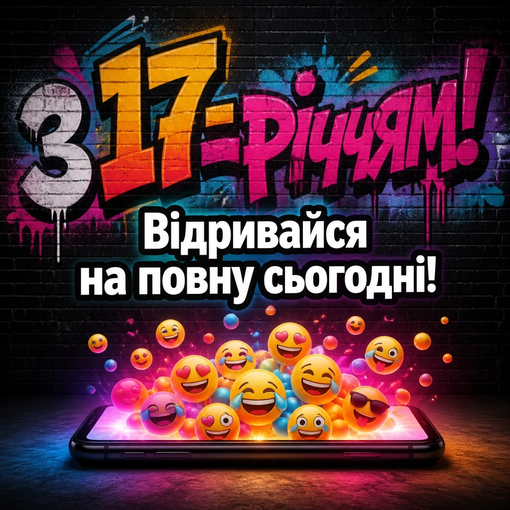 прикольні привітання з 17-річчям