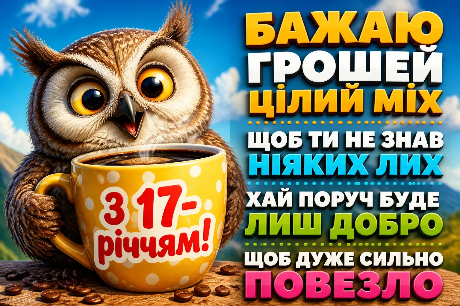 прикольні привітання з 17-річчям