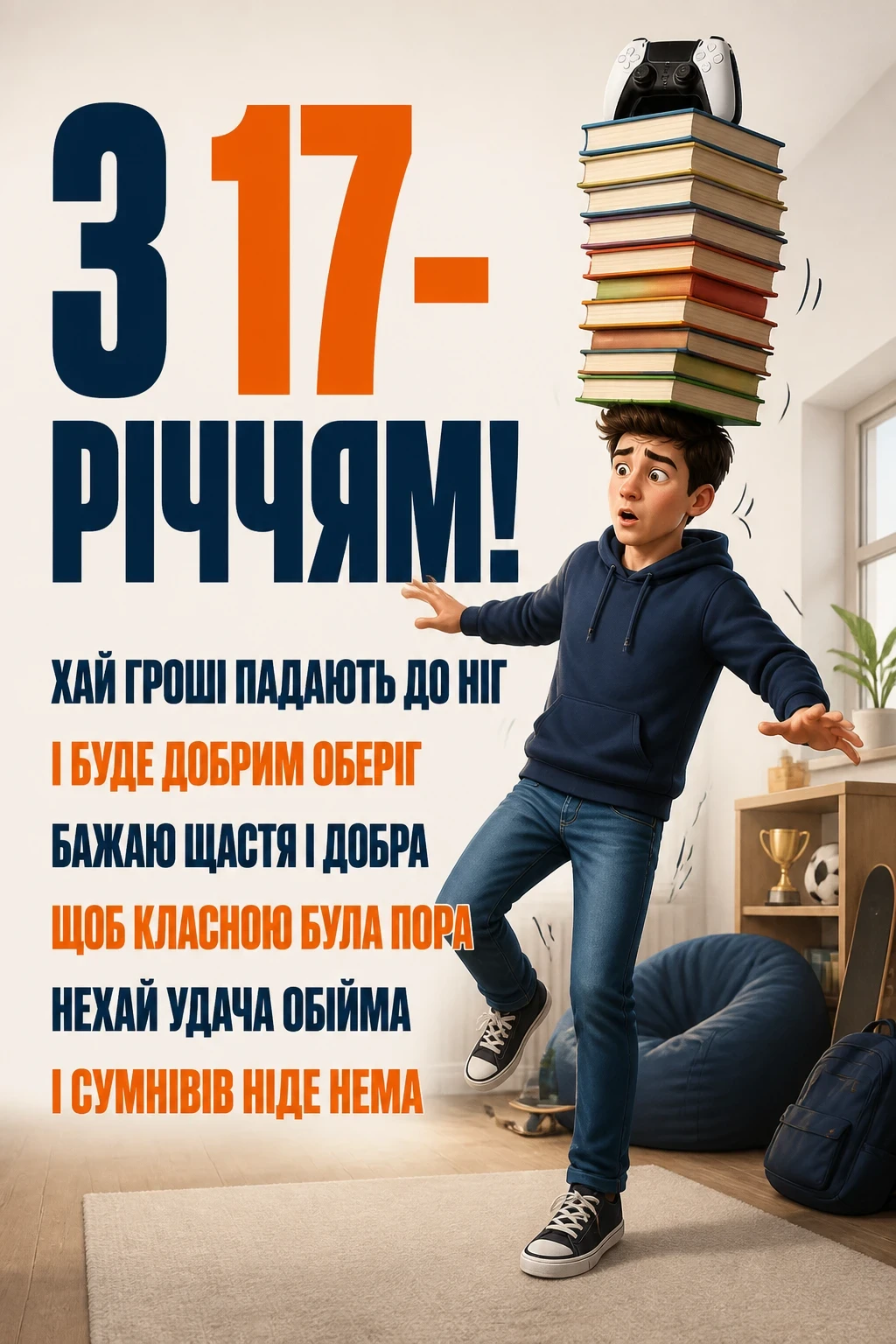 прикольні привітання з 17-річчям