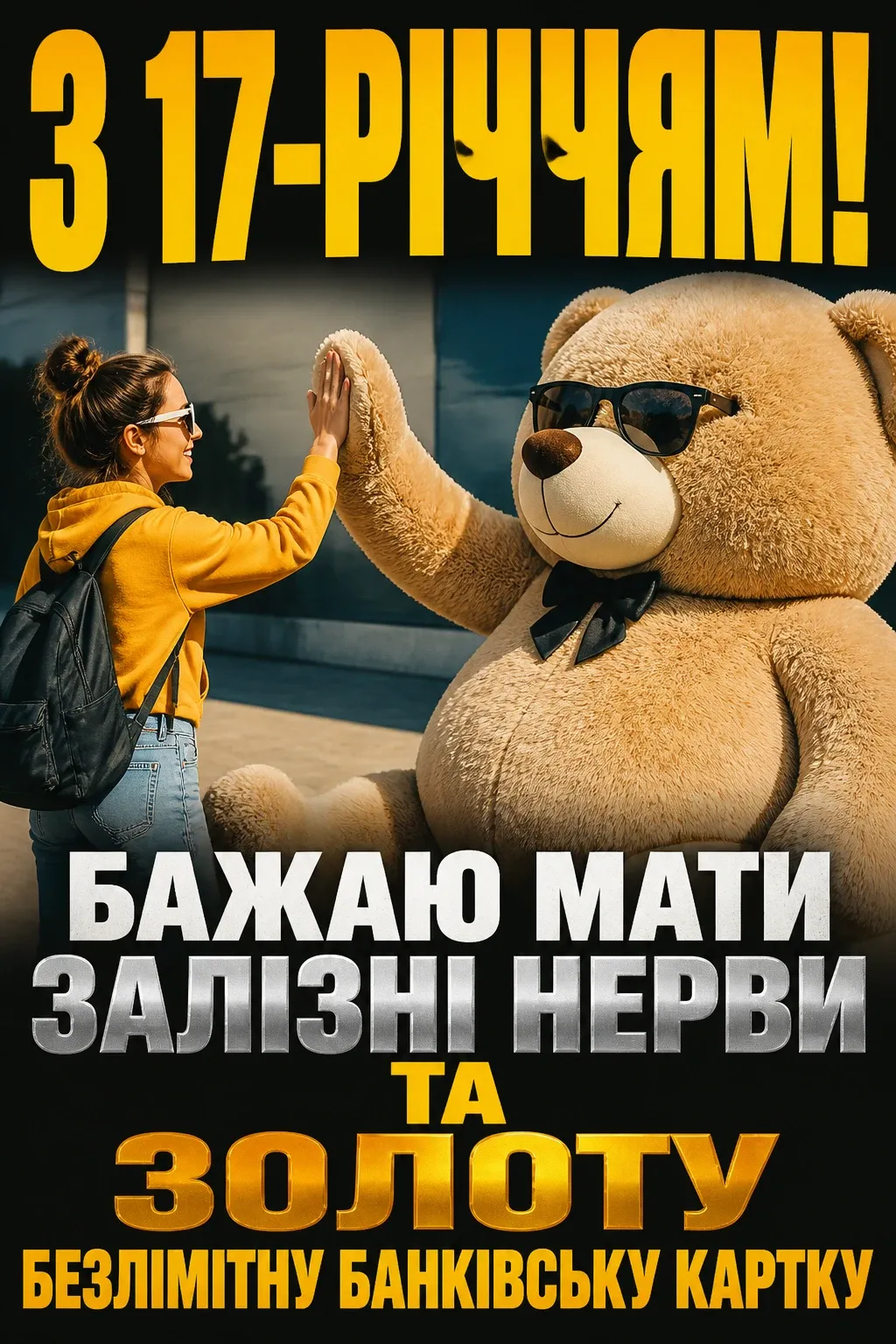 прикольні привітання з 17-річчям