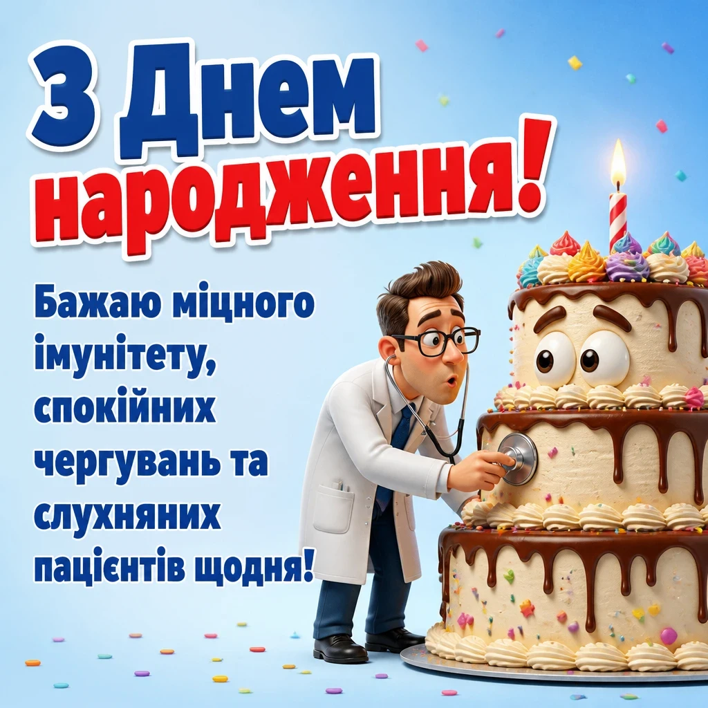 привітання лікаря з днем народження