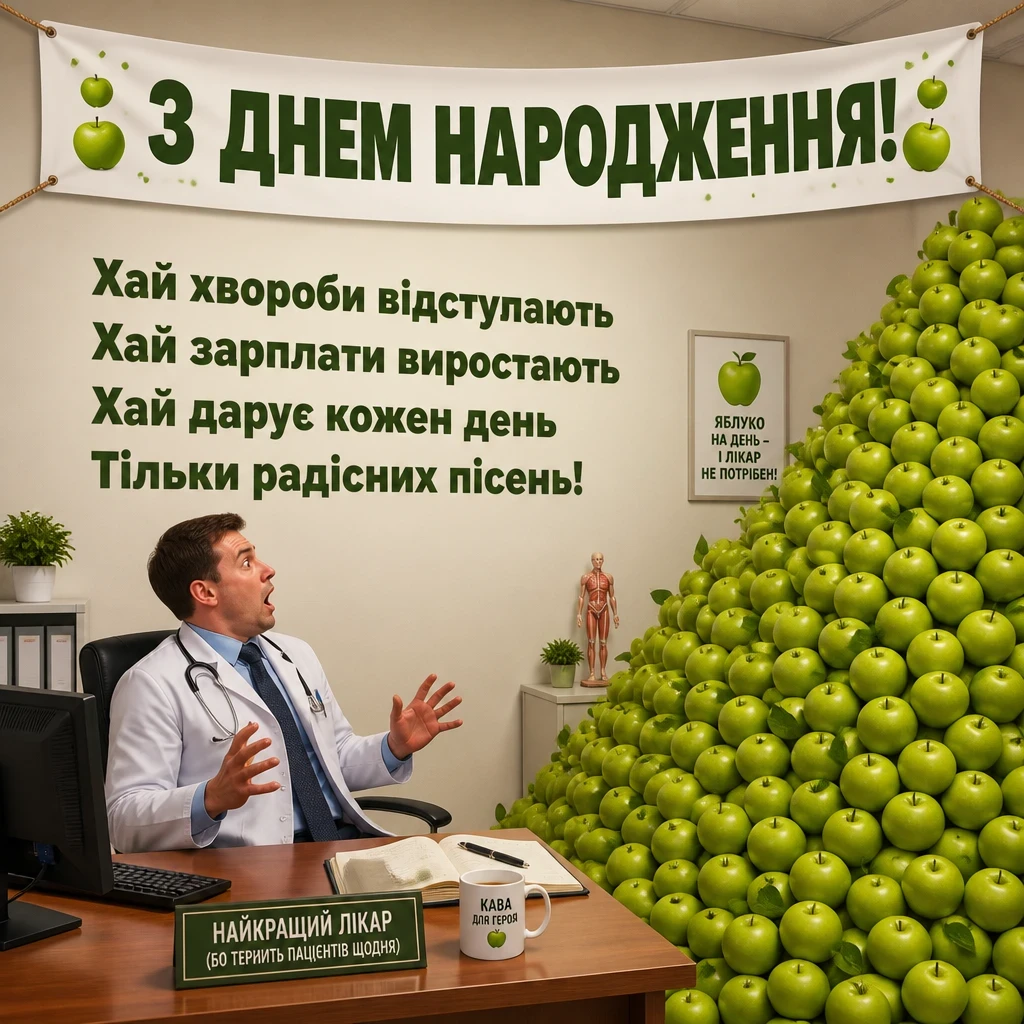 привітання лікаря з днем народження