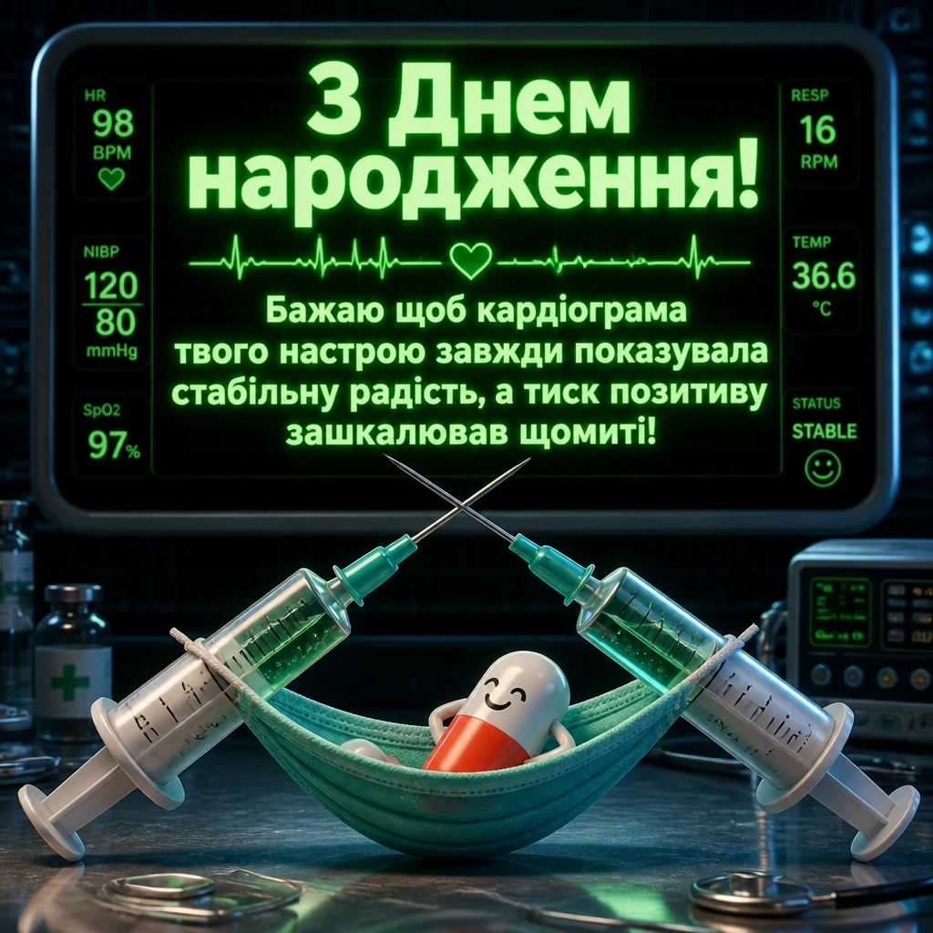 привітання лікаря з днем народження