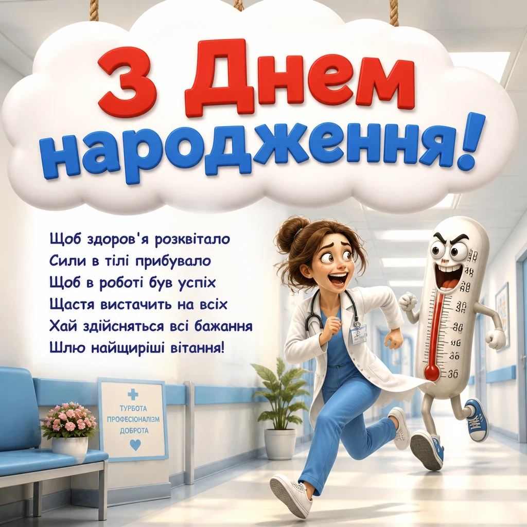 привітання лікаря з днем народження