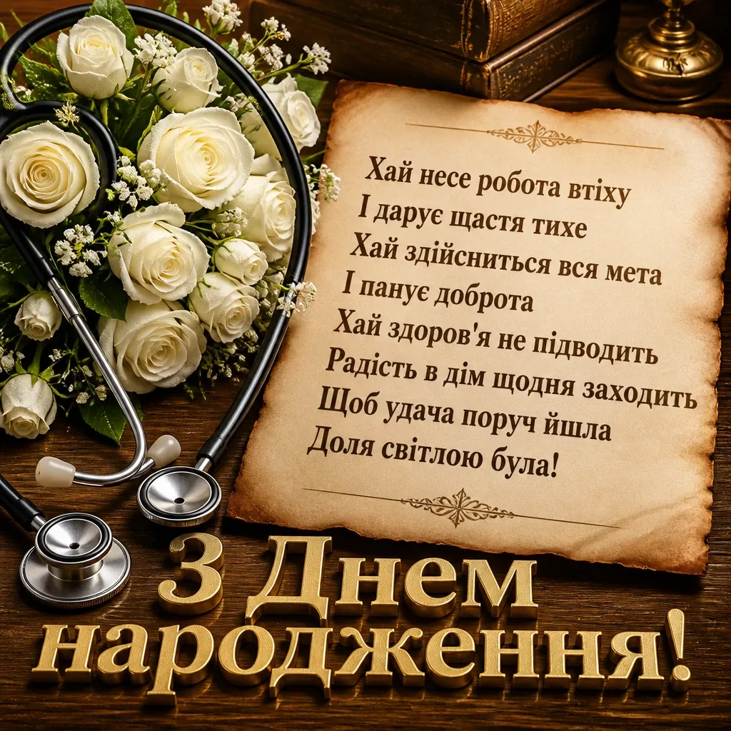 привітання лікаря з днем народження