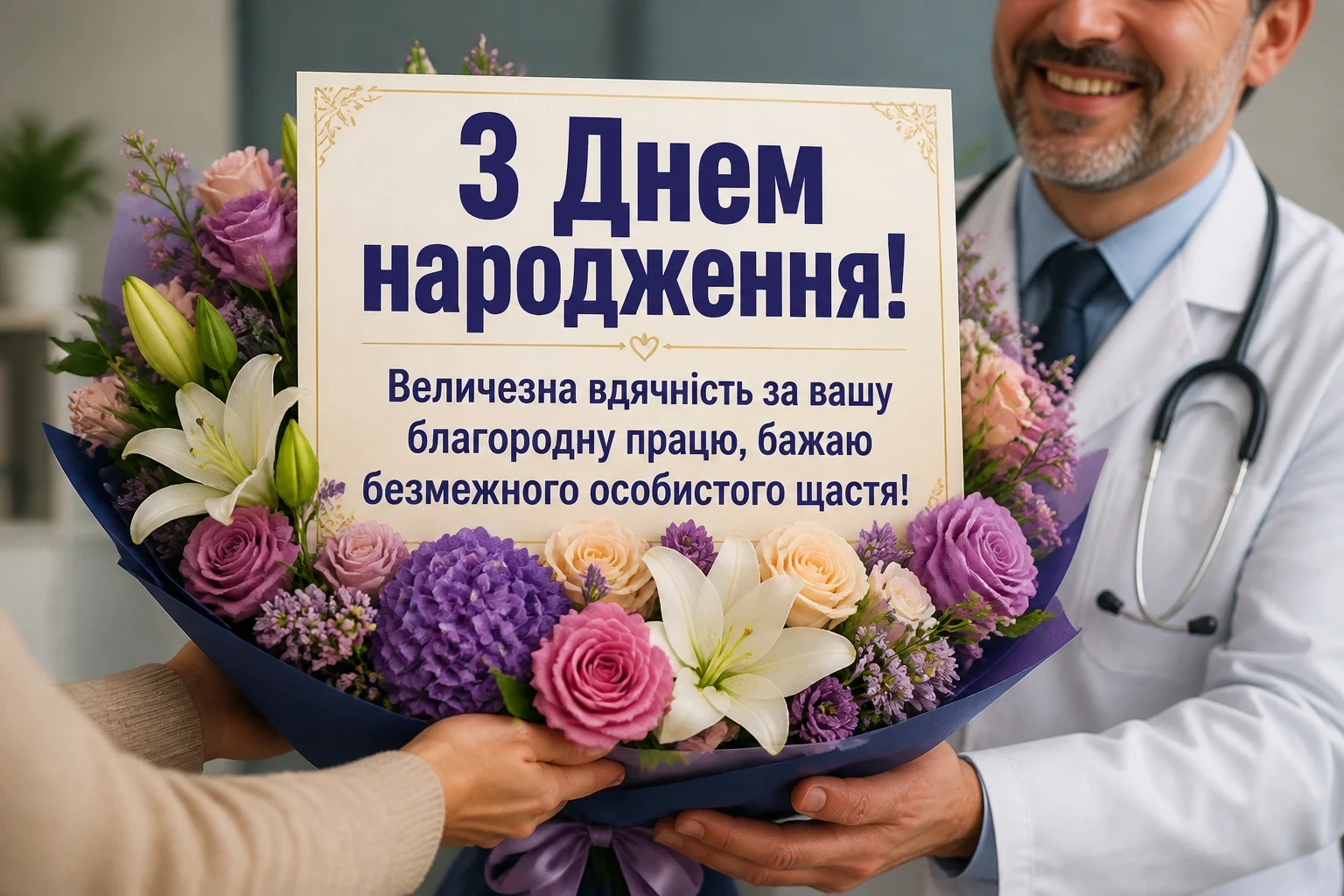 привітання лікаря з днем народження
