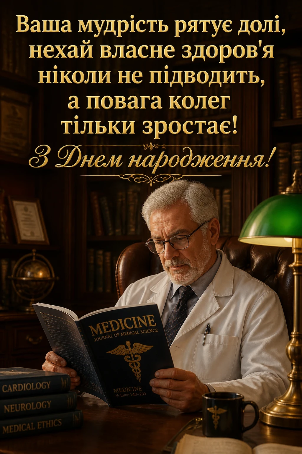 привітання лікаря з днем народження