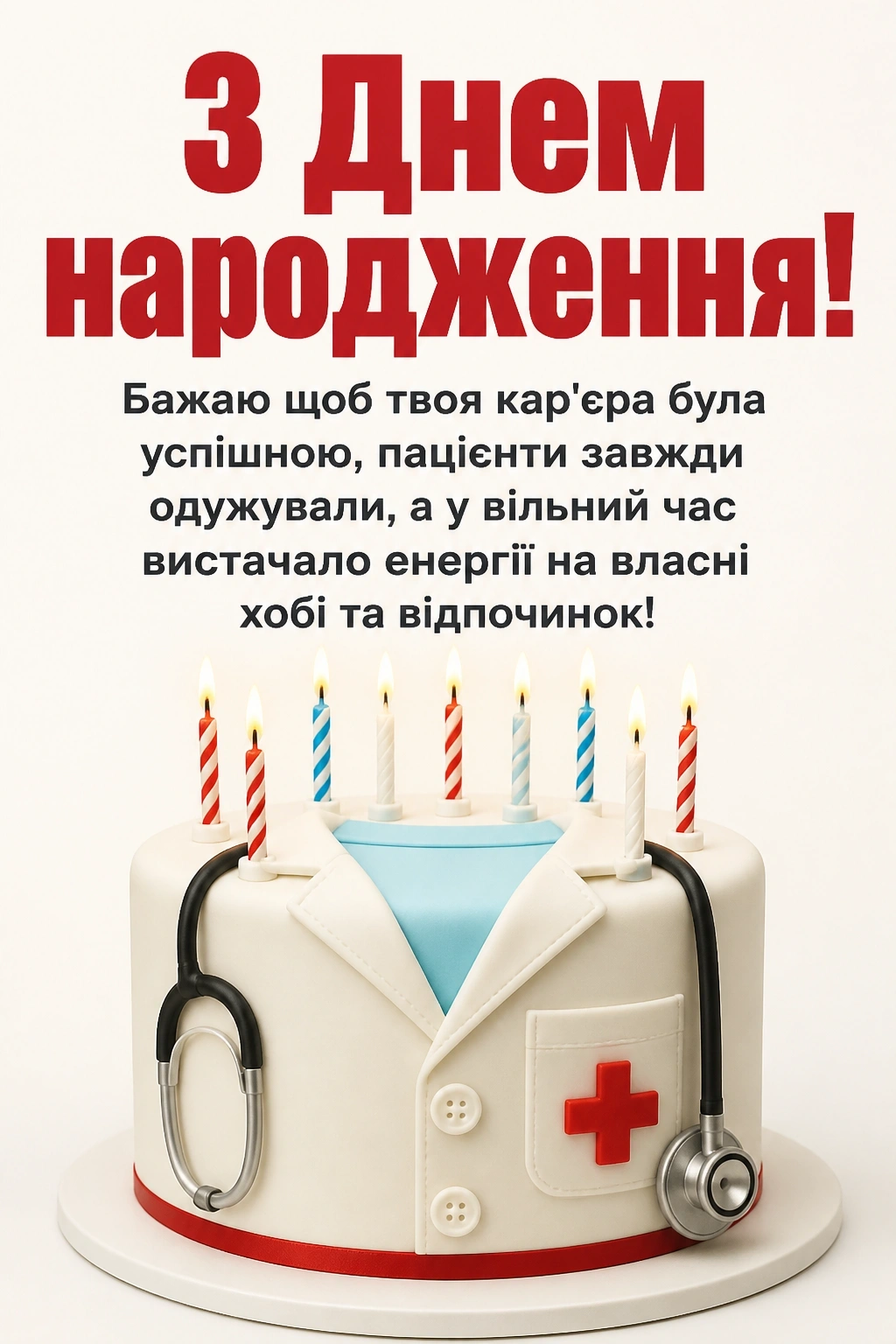 привітання лікаря з днем народження