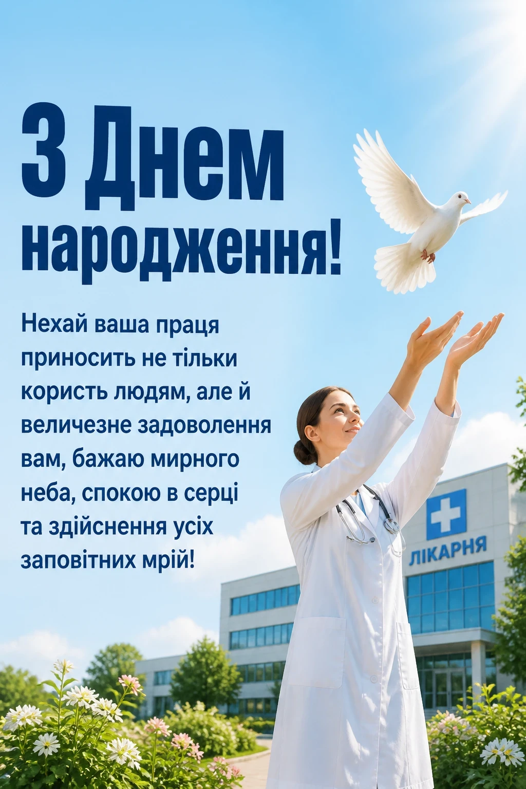 привітання лікаря з днем народження