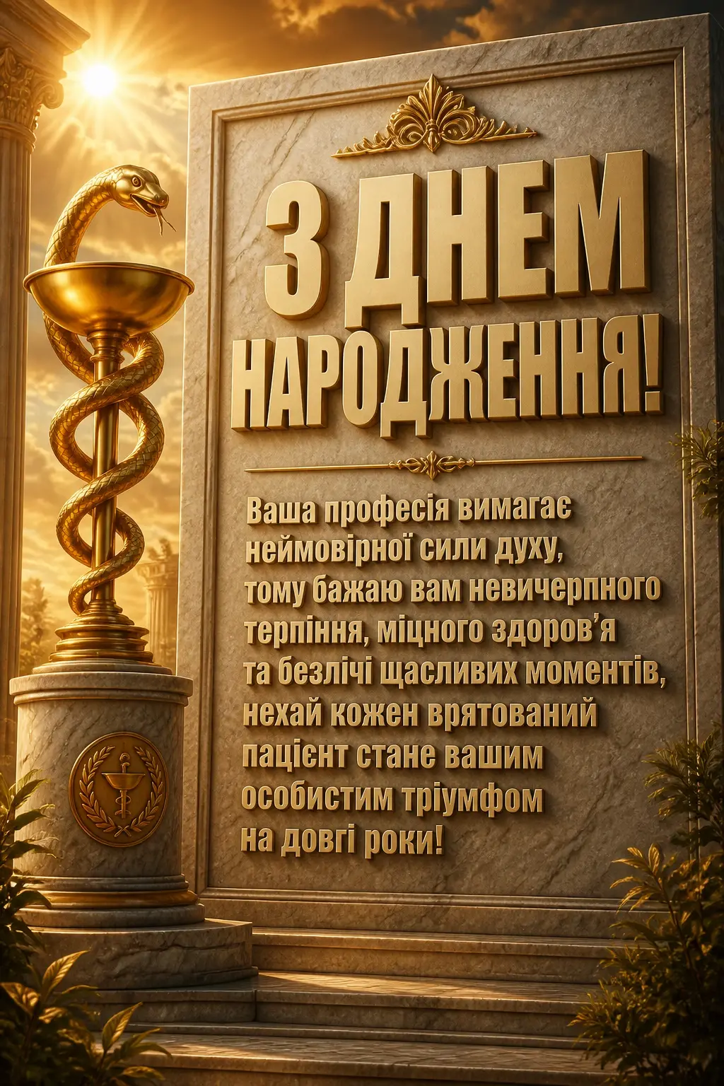 привітання лікаря з днем народження