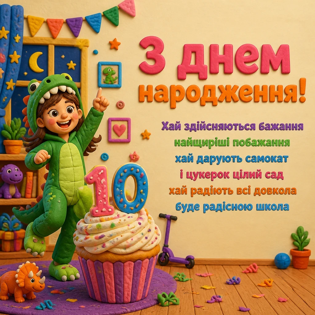 прикольні привітання з днем народження 10 років прикольні привітання з днем народження 10 років