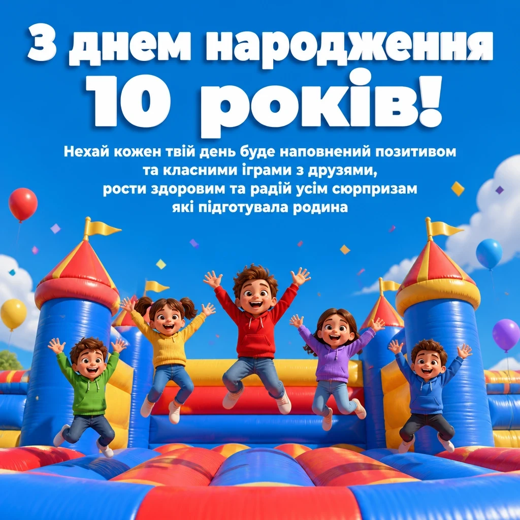 прикольні привітання з днем народження 10 років прикольні привітання з днем народження 10 років