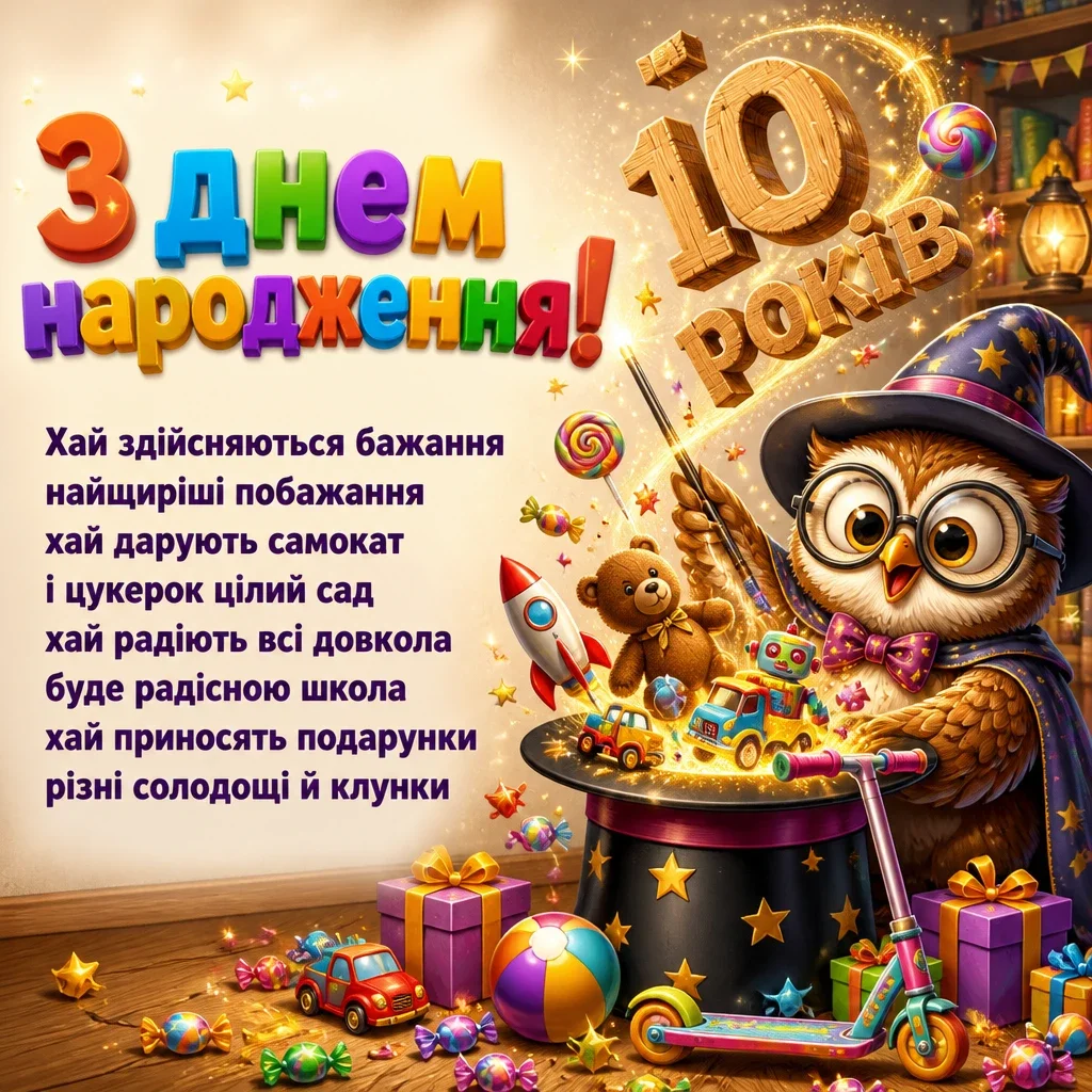 прикольні привітання з днем народження 10 років прикольні привітання з днем народження 10 років