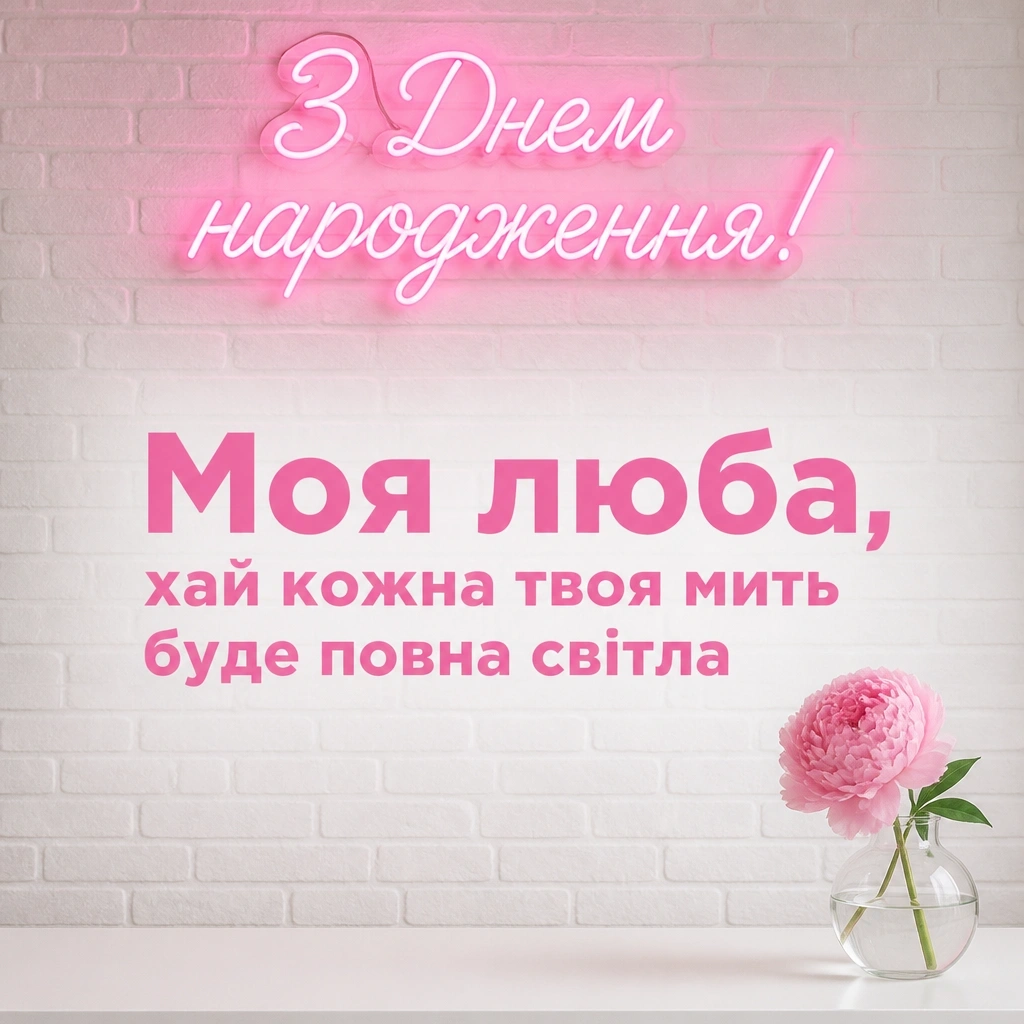 привітання донечки з днем народження своїми словами