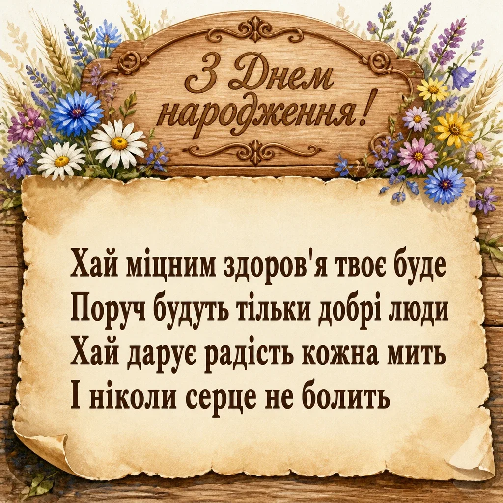привітання донечки з днем народження своїми словами