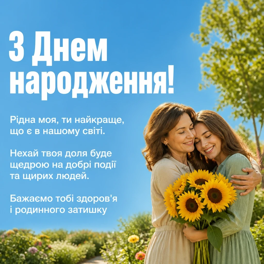 привітання донечки з днем народження своїми словами